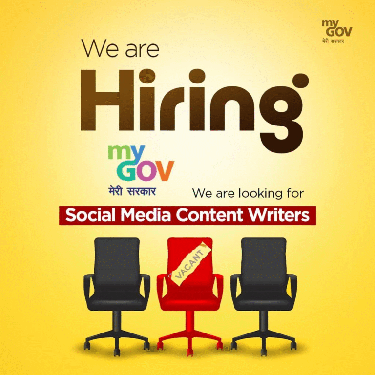 MyGov Hiring: Social Media Content Writer | Apply Now